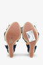 DSquared2 Blue Denim Embellished Wedges Size 37