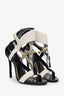 Lanvin Black/Cream Chain Heels Size 36