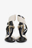 Lanvin Black/Cream Chain Heels Size 36