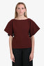 Maison Margiela MM6 Red/Black Checkered Short Sleeve Belted Top Size 38