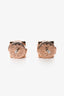 Hermès Rose Gold Tone Metal/Lilac Enamel H Cube Earrings