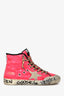 Golden Goose Pink Sequins Hightop Sneakers Size 37
