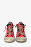 Golden Goose Pink Sequins Hightop Sneakers Size 37
