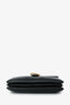 Celine Vintage Black Box Leather Carriage Buckle Top Handle Bag
