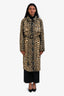 Yves Saint Laurent Printed Belted Trench Coat Size 38