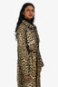 Yves Saint Laurent Printed Belted Trench Coat Size 38