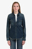 Nili Lotan Dark Wash Denim Long Sleeve Shirt Size S