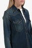 Nili Lotan Dark Wash Denim Long Sleeve Shirt Size S