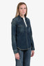 Nili Lotan Dark Wash Denim Long Sleeve Shirt Size S
