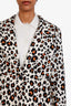 Smythe Cheetah Print Cotton Single Breasted Blazer Size L