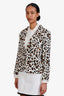 Smythe Cheetah Print Cotton Single Breasted Blazer Size L