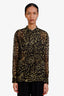 Isabel Marant Etoile Green Printed Silk Blouse Size 38