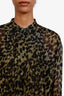 Isabel Marant Etoile Green Printed Silk Blouse Size 38