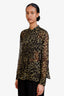 Isabel Marant Etoile Green Printed Silk Blouse Size 38