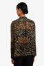 Isabel Marant Etoile Green Printed Silk Blouse Size 38