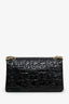 Pre-Loved Chanel™  2008-09 Black Crackled Patent Puzzle Reissue 2.55 Double Flap 226 Shoulder Bag