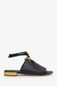 Salvatore Ferragamo Black Leather Lace-Up Mules Size 6.5