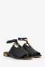 Salvatore Ferragamo Black Leather Lace-Up Mules Size 6.5