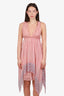 Ulla Johnson Pink Silk Floral Midi Dress Size 0