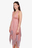 Ulla Johnson Pink Silk Floral Midi Dress Size 0