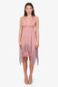 Ulla Johnson Pink Silk Floral Midi Dress Size 0