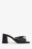 Repetto Black Leather Open Toe Heels With Bow Size 36