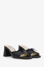 Repetto Black Leather Open Toe Heels With Bow Size 36