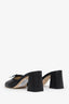 Repetto Black Leather Open Toe Heels With Bow Size 36