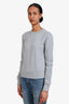 Gucci Grey Logo Embossed Sweatshirt Size XS