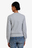 Gucci Grey Logo Embossed Sweatshirt Size XS
