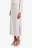 Gucci Beige/White GG Monogram Belted Midi Skirt Size 38