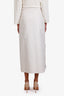 Gucci Beige/White GG Monogram Belted Midi Skirt Size 38