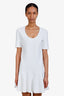 Gucci White GG Monogram Short Sleeve Dress Size M