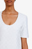 Gucci White GG Monogram Short Sleeve Dress Size M