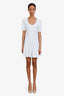 Gucci White GG Monogram Short Sleeve Dress Size M