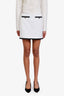 Gucci White Tweed Mini Skirt Size 40