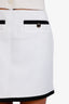 Gucci White Tweed Mini Skirt Size 40