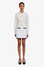 Gucci White Tweed Mini Skirt Size 40