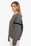 Christian Dior Black/White Cashmere Houndstooth Knit Sweater Size 10