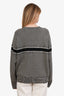 Christian Dior Black/White Cashmere Houndstooth Knit Sweater Size 10