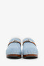 Hermès Bleu Clair Denim/Natural Leather Shearling Carlotta Mule Size 38