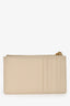 Miu Miu beige Leather Logo Card Holder