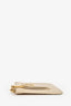 Miu Miu beige Leather Logo Card Holder