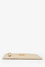 Miu Miu beige Leather Logo Card Holder
