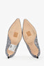 Jimmy Choo Blue Leather Glitter Pointed Toe Heels Size 36