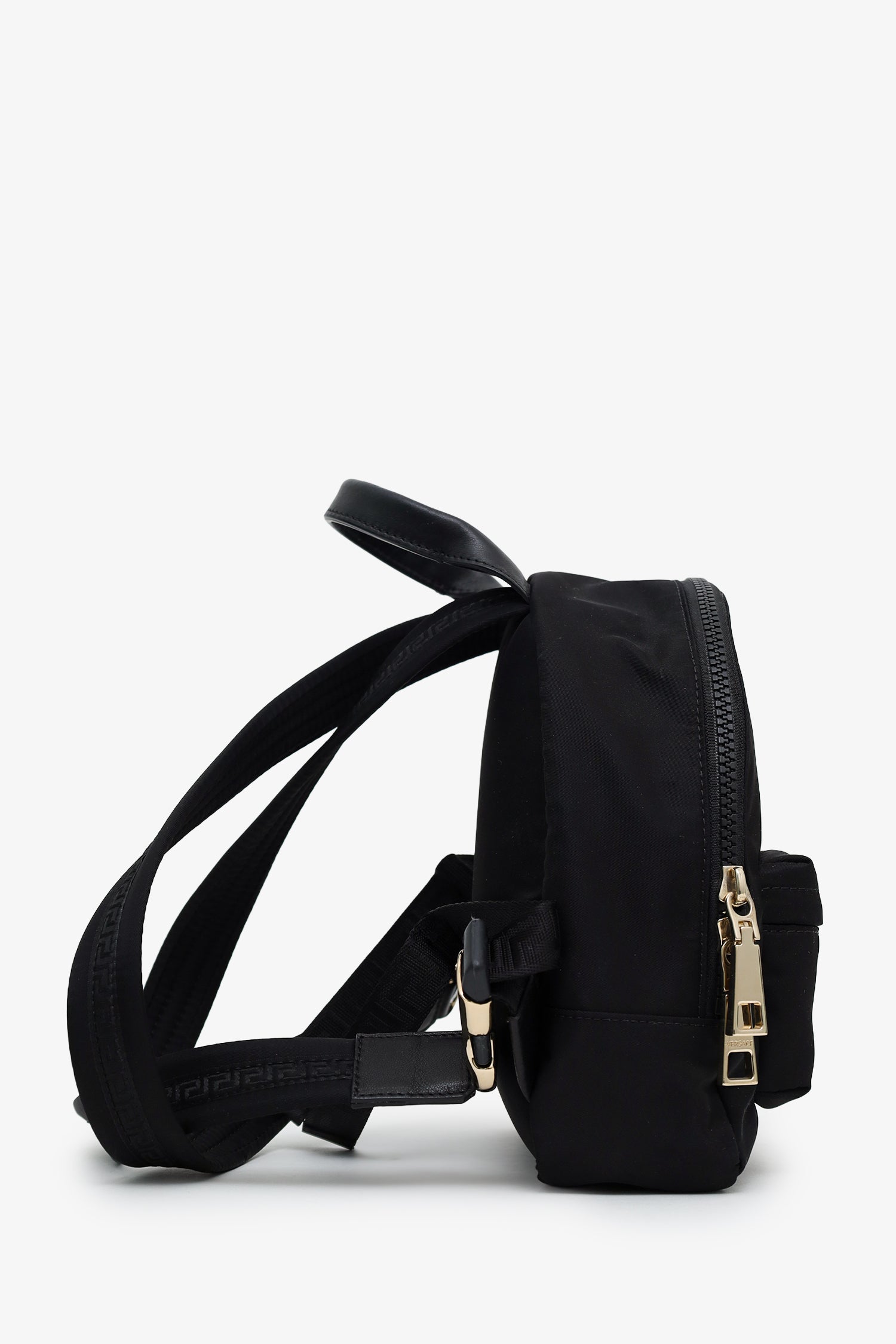 black versace mini backpack Versace Black Mini Palazzo Backpack