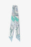 Hermès Blue/Green Silk Cliquetis Twilly