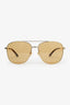 Gucci Gold Tone Bee Square Sunglasses