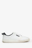 Pre-Loved Chanel™ White Leather Logo Lace Up CC Low Top Sneakers Size 39.5