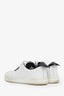 Pre-Loved Chanel™ White Leather Logo Lace Up CC Low Top Sneakers Size 39.5